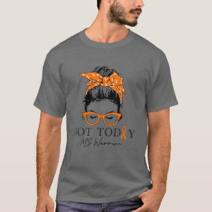 Womens Multiple Sclerosis Awareness Messy Bun MS W T-Shirt