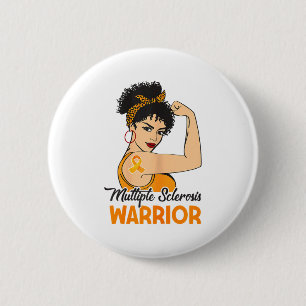 Womens Multiple Sclerosis Awareness Ms Warrior Ora 6 Cm Round Badge