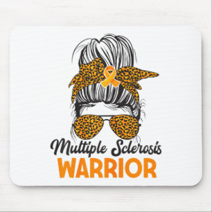 Womens Multiple Sclerosis Awareness Warrior Messy Mouse Pad