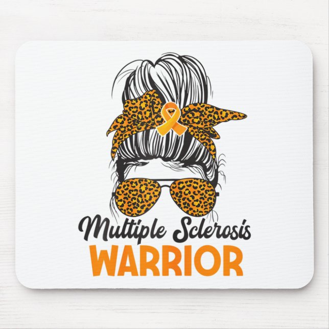 Womens Multiple Sclerosis Awareness Warrior Messy  Mouse Pad (Front)