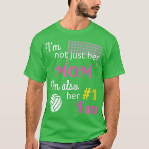 Womens Mum Fan I love Volleyball T T-Shirt