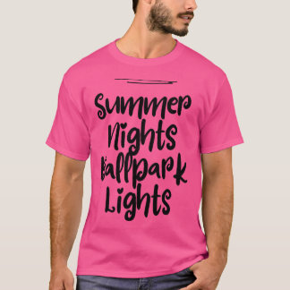 Womens Mum Funny Summer Nights Ballpark Lights1512 T-Shirt
