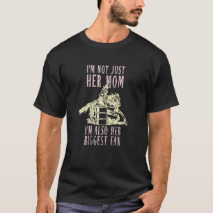 Womens Mum Mother Barrel Racing Racer Horse Riding T-Shirt
