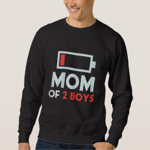 Womens Mum Of 2 Boys   From Son Mothers Day Birthd Sweatshirt