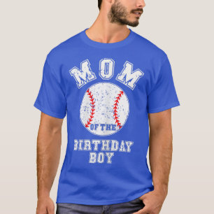 Womens Mum Of The Birthday Boy Matching Baseball V T-Shirt