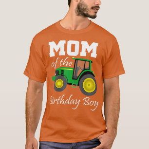 Womens Mum of the Birthday Boy  Tractors Farmer Tr T-Shirt