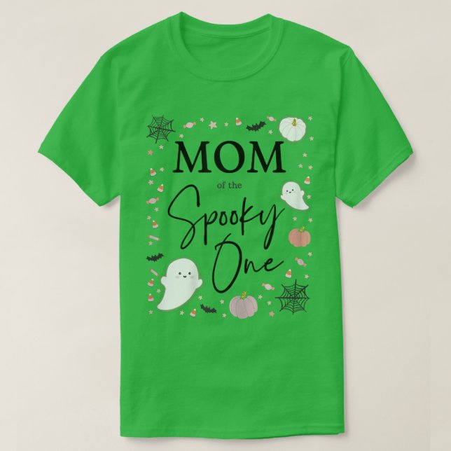 Womens Mum of the Spooky One Girl First Birthday P T-Shirt (Design Front)