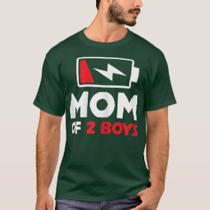 Womens Mum Of Two Boys Mother Of Two Mum Of 2 Boys T-Shirt