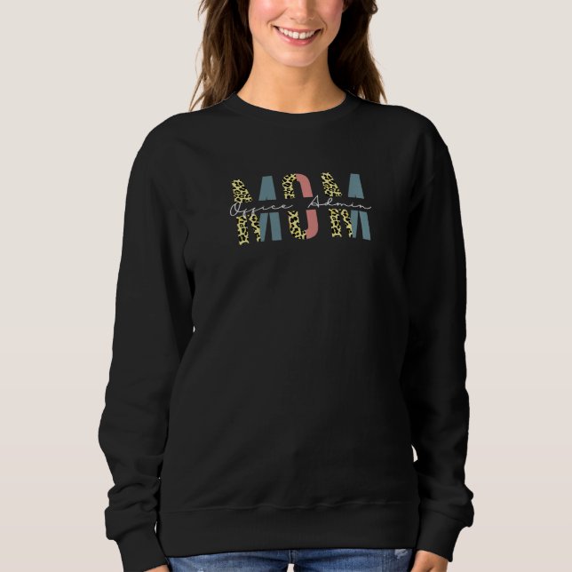 Womens Mum Office Admin Women's Cool Leopard Mothe Sweatshirt (Front)