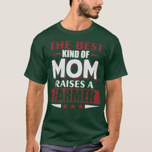 Womens Mum Raises A Farmer Funny Farming  T-Shirt