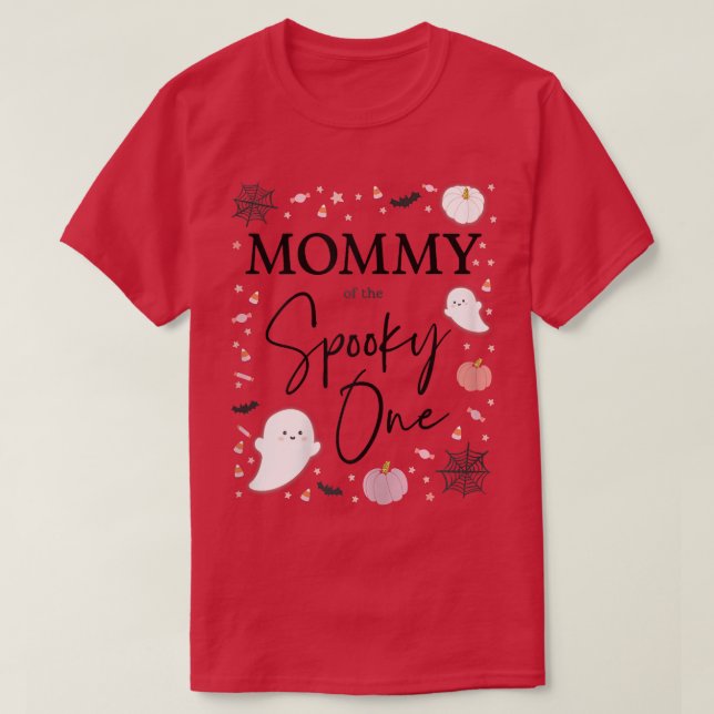Womens Mummy of the Spooky One Girl First Birthday T-Shirt (Design Front)