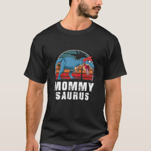 Womens Mummy Saurus Dinosaur Funny Mommysaurus T R T-Shirt