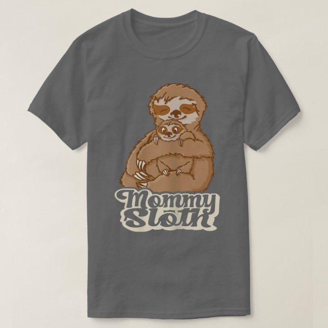 Womens Mummy Sloth  Cute Mum Matching Family  T-Shirt (Design Front)