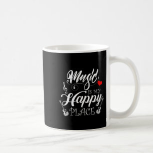 Womens Music Is My Happy Place Motivational Life Q Coffee Mug