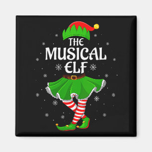 Womens Musical Elf Christmas Family Girls Women El Magnet