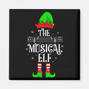 Womens Musical Elf Xmas Christmas Matching Family  Magnet