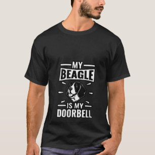Womens My Beagle is my Doorbell dog funny saying V T-Shirt