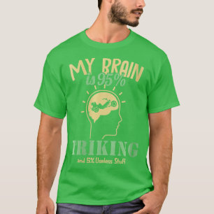 Womens My Brain is 95% riking Motorcycle Motorbike T-Shirt