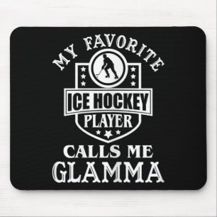 Womens My Favorite Hockey Player Calls Me Glamma W Mouse Pad