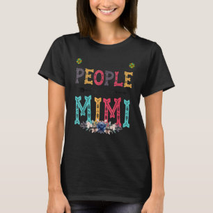 Womens My Favorite People Call Me Mimi Flower T-Shirt