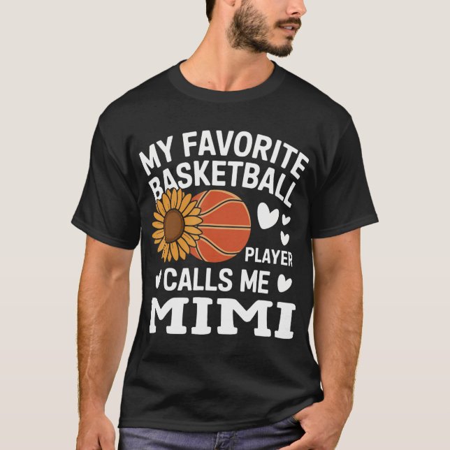 Womens My Favourite Basketball Player Calls Me Mim T-Shirt (Front)