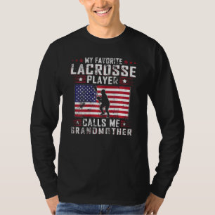 Womens My Favourite Lacrosse Player Calls Me Grand T-Shirt