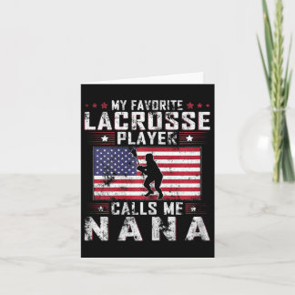 Womens My Favourite Lacrosse Player Calls Me Nana Card