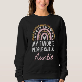 Womens My Favourite People Call Me Auntie Rainbow  Sweatshirt