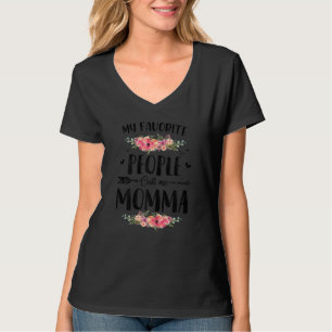 Womens My Favourite People Call Me Momma Floral Mo T-Shirt