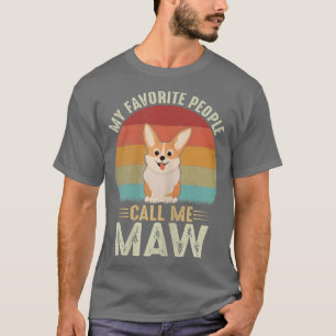 Womens My Favourite People Call Me Noni Cute Corgi T-Shirt