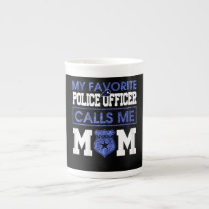 Womens My Favourite Police Officer Calls Me Mum Bone China Mug