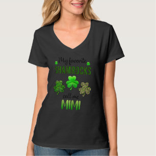 Womens My Favourite Shamrocks Call Me Mimi St Patr T-Shirt