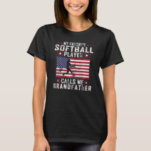 Womens My Favourite Softball Player Calls Me Grand T-Shirt