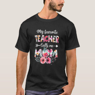 Womens My Favourite Teacher Calls Me Mum Baseball  T-Shirt