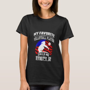 Womens My Favourite Volleyball Player Calls Me Unc T-Shirt