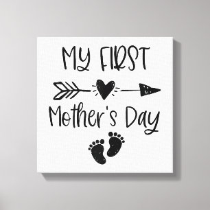 Womens My First Mother's Day For New Mum Pregnancy Canvas Print