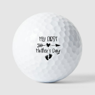 Womens My First Mother's Day For New Mum Pregnancy Golf Balls