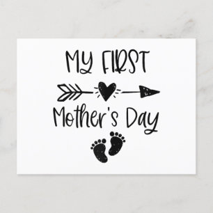 Womens My First Mother's Day For New Mum Pregnancy Holiday Postcard