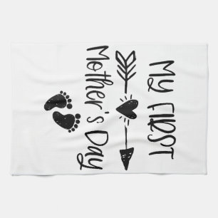 Womens My First Mother's Day For New Mum Pregnancy Tea Towel