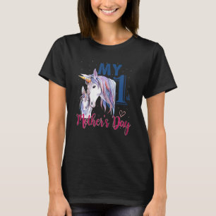 Womens My First Mother's Day Unicorn Mum Baby T-Shirt