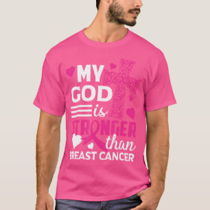 Womens My God Is Stronger Than Breast Cancer Aware T-Shirt