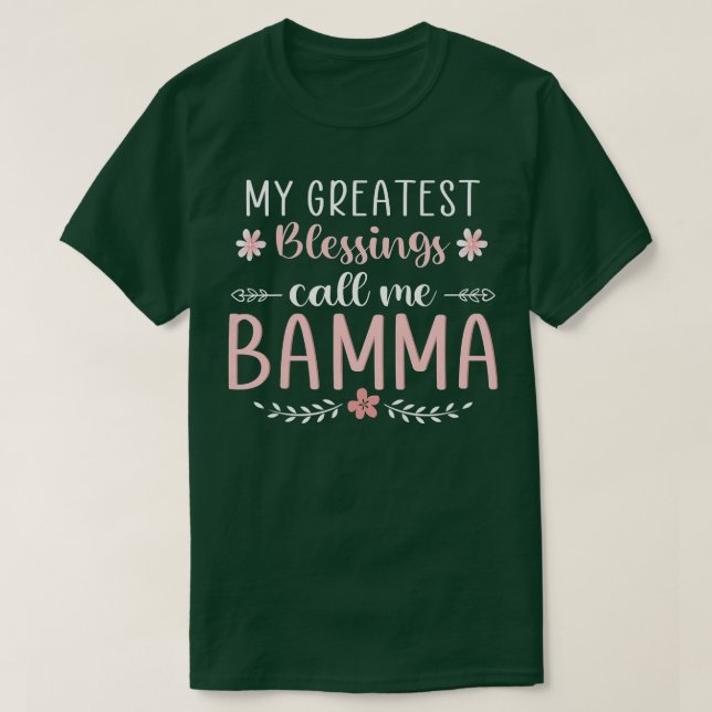 Womens My greatest blessings call me BAMMA Christm T-Shirt (Design Front)