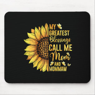 Womens My Greatest Blessings Call Me Mum And Momma Mouse Pad
