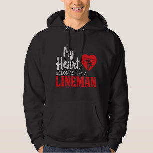 Womens My Heart Belongs to a Electric Cable Linema Hoodie
