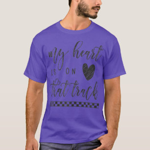 Womens My Heart Is On That Track Motocross BMX T-Shirt