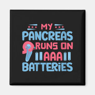 Womens My Pancreas Runs On Aaa Batteries V-neck Magnet