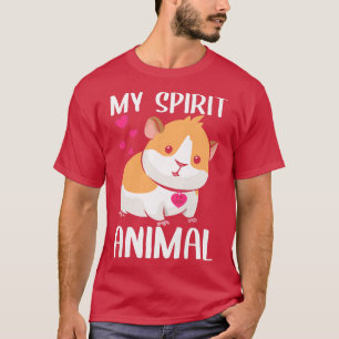 Womens My Spirit Animal Guinea I Love Mum Necklace T-Shirt
