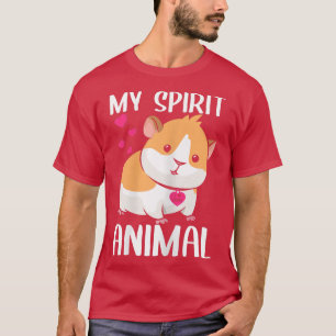 Womens My Spirit Animal Guinea I Love Mum Necklace T-Shirt