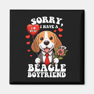 Women's My Valentine Has Paws Valentine Hearts Bea Magnet