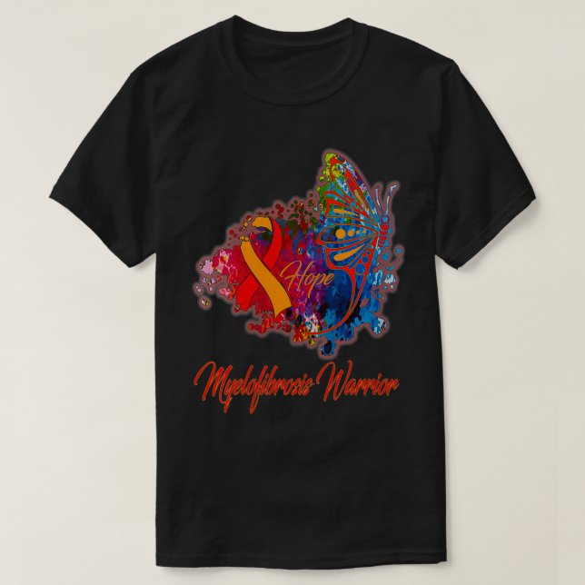 Womens Myelofibrosis Awareness VNeck  T-Shirt (Design Front)